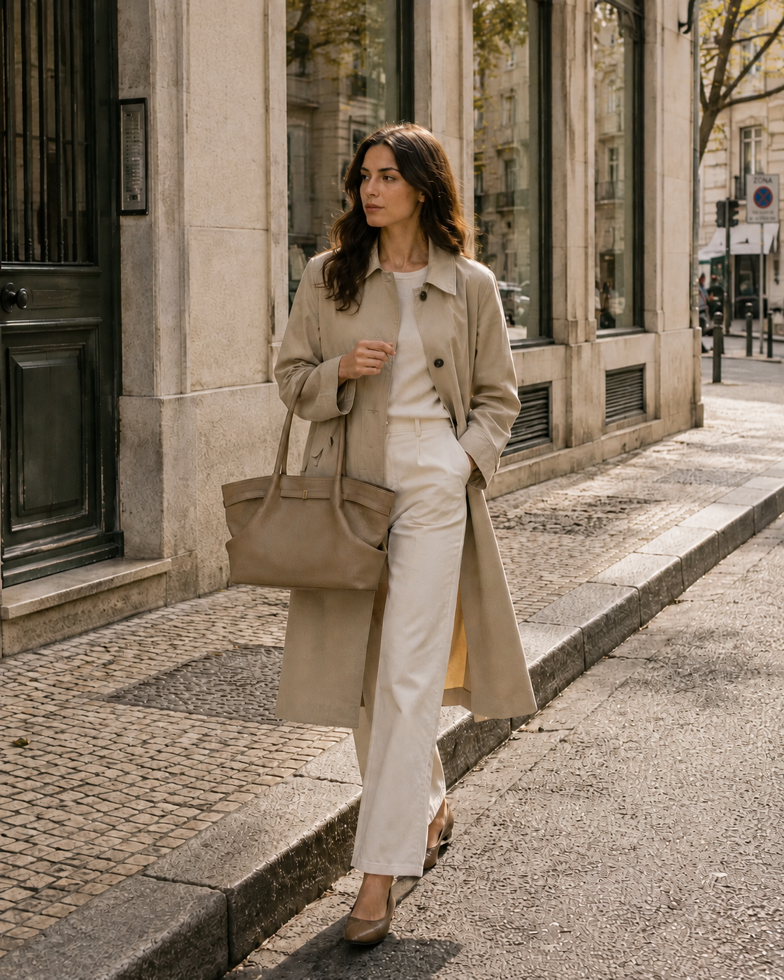 TÁCITA ALTEA — Tote Grande, Creme — imagem 1