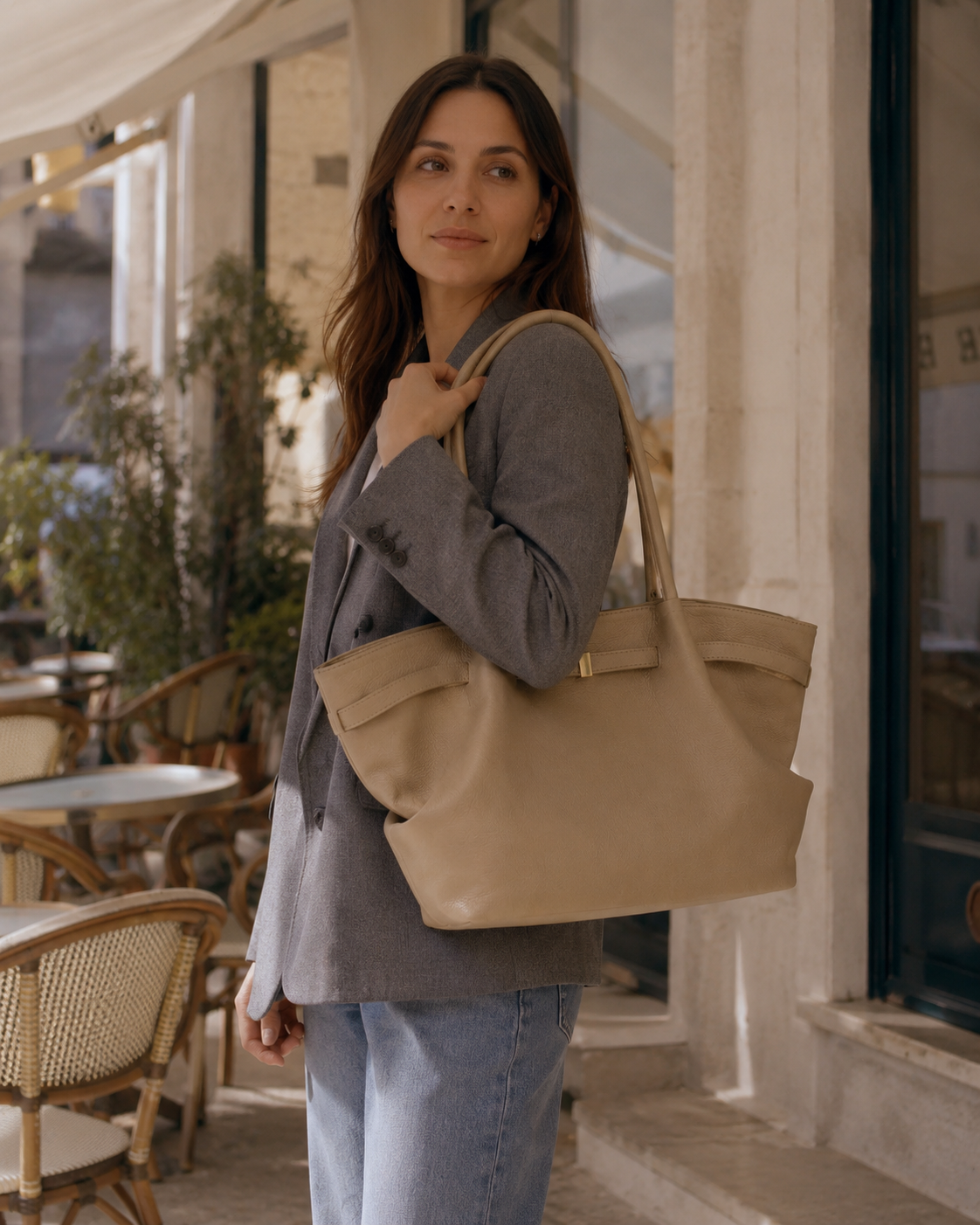 TÁCITA ALTEA — Tote Grande, Creme — imagem 2